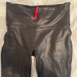 Spanx faux leather leggings- size small